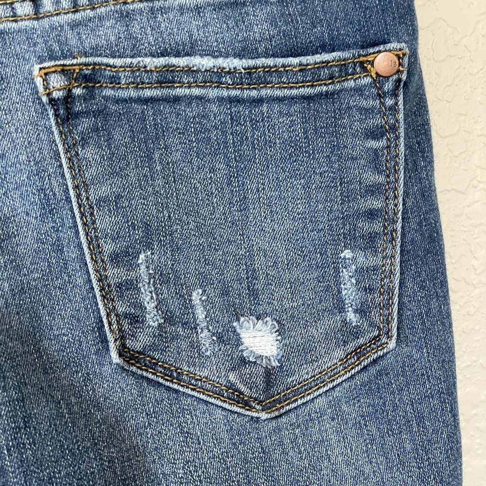 Judy Blue Relaxed Fit Skinny Distressed Denim Jean Womens 9/29 Mid Rise Shredded - Picture 8 of 14